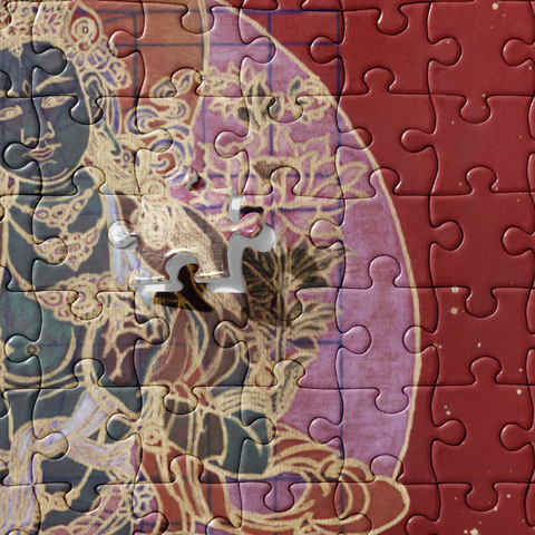 Green Tara on Red - Jigsaw puzzle