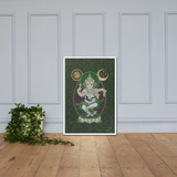Nritya Ganapati - The Happy Dancer Ganesha - Framed poster