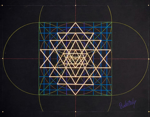 Sri Yantra Map - Color Guidance & Sequence