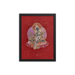 Green Tara on Red - Framed poster