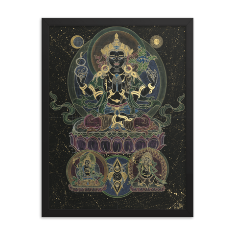 Three Bodhisattvas - Framed poster