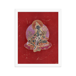 Green Tara on Red - Framed poster