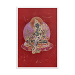 Green Tara on Red - Framed poster