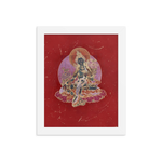 Green Tara on Red - Framed poster