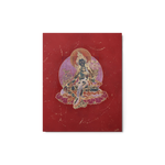 Green Tara on Red - Metal prints