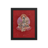 Green Tara on Red - Framed poster - Svietliy’s