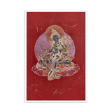 Green Tara on Red - Framed poster - Svietliy’s