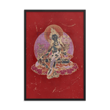 Green Tara on Red - Framed poster - Svietliy’s