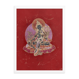 Green Tara on Red - Framed poster - Svietliy’s