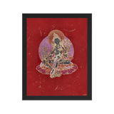Green Tara on Red - Framed poster - Svietliy’s