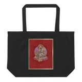 Green Tara On Red - Large organic tote bag - Svietliy’s