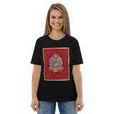 Green Tara on Red - Organic Unisex T-Shirt - Front Print - Svietliy’s