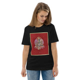 Green Tara on Red - Organic Unisex T-Shirt - Front Print - Svietliy’s