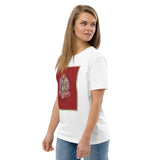 Green Tara on Red - Organic Unisex T-Shirt - Front Print - Svietliy’s