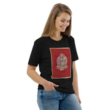 Green Tara on Red - Organic Unisex T-Shirt - Front Print - Svietliy’s
