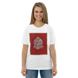 Green Tara on Red - Organic Unisex T-Shirt - Front Print - Svietliy’s