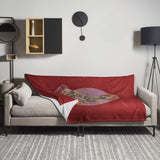 Green Tara on Red - Throw Blanket - Svietliy’s