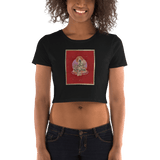 Green Tara on Red - Women’s Crop Tee - Svietliy’s
