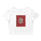 Green Tara on Red - Women’s Crop Tee - Svietliy’s