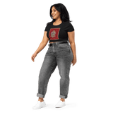 Green Tara on Red - Women’s Crop Tee - Svietliy’s