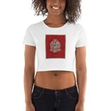 Green Tara on Red - Women’s Crop Tee - Svietliy’s