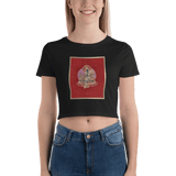 Green Tara on Red - Women’s Crop Tee - Svietliy’s