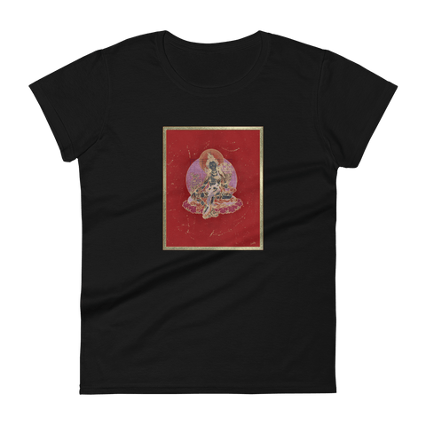 Green Tara on Red - Women's short sleeve t-shirt - Svietliy’s