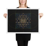 Sri Yantra Map - Color Guidance and Sequence - Framed poster - Svietliy’s