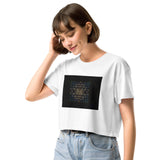 Sri Yantra Map - Color Guidance and Sequence - Women's Crop Tee - Svietliy’s