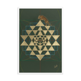 Tiger Conquering The Cosmic Mount Meru - Framed poster - Svietliy’s