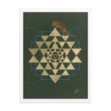 Tiger Conquering The Cosmic Mount Meru - Framed poster - Svietliy’s