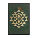 Tiger Conquering The Cosmic Mount Meru - Framed poster - Svietliy’s