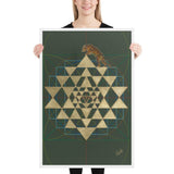 Tiger Conquering The Cosmic Mount Meru - Framed poster - Svietliy’s