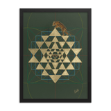 Tiger Conquering The Cosmic Mount Meru - Framed poster - Svietliy’s