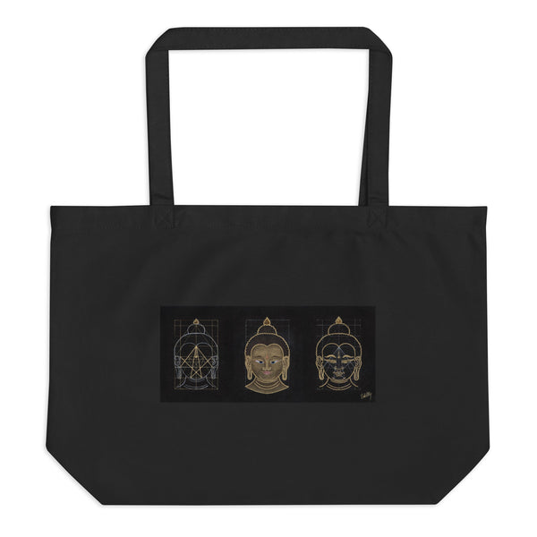 Triptych - Large Organic Tote Bag