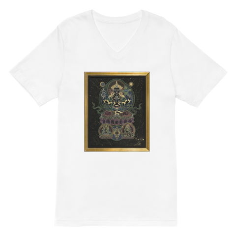 Three Bodhisattvas - Unisex Short Sleeve V-Neck T-Shirt