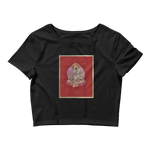 Green Tara on Red - Women’s Crop Tee