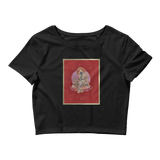 Green Tara on Red - Women’s Crop Tee