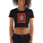 Green Tara on Red - Women’s Crop Tee