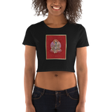 Green Tara on Red - Women’s Crop Tee