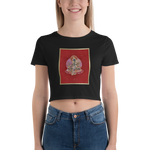 Green Tara on Red - Women’s Crop Tee