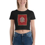 Green Tara on Red - Women’s Crop Tee