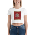 Green Tara on Red - Women’s Crop Tee