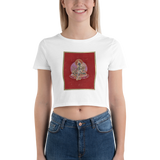 Green Tara on Red - Women’s Crop Tee