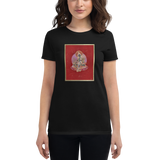 Green Tara on Red - Women's short sleeve t-shirt