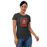 Green Tara on Red - Women's short sleeve t-shirt