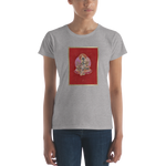 Green Tara on Red - Women's short sleeve t-shirt