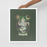 Nritya Ganapati - The Happy Dancer Ganesha - Framed poster - Svietliy’s