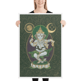 Nritya Ganapati - The Happy Dancer Ganesha - Framed poster - Svietliy’s