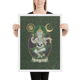 Nritya Ganapati - The Happy Dancer Ganesha - Framed poster - Svietliy’s